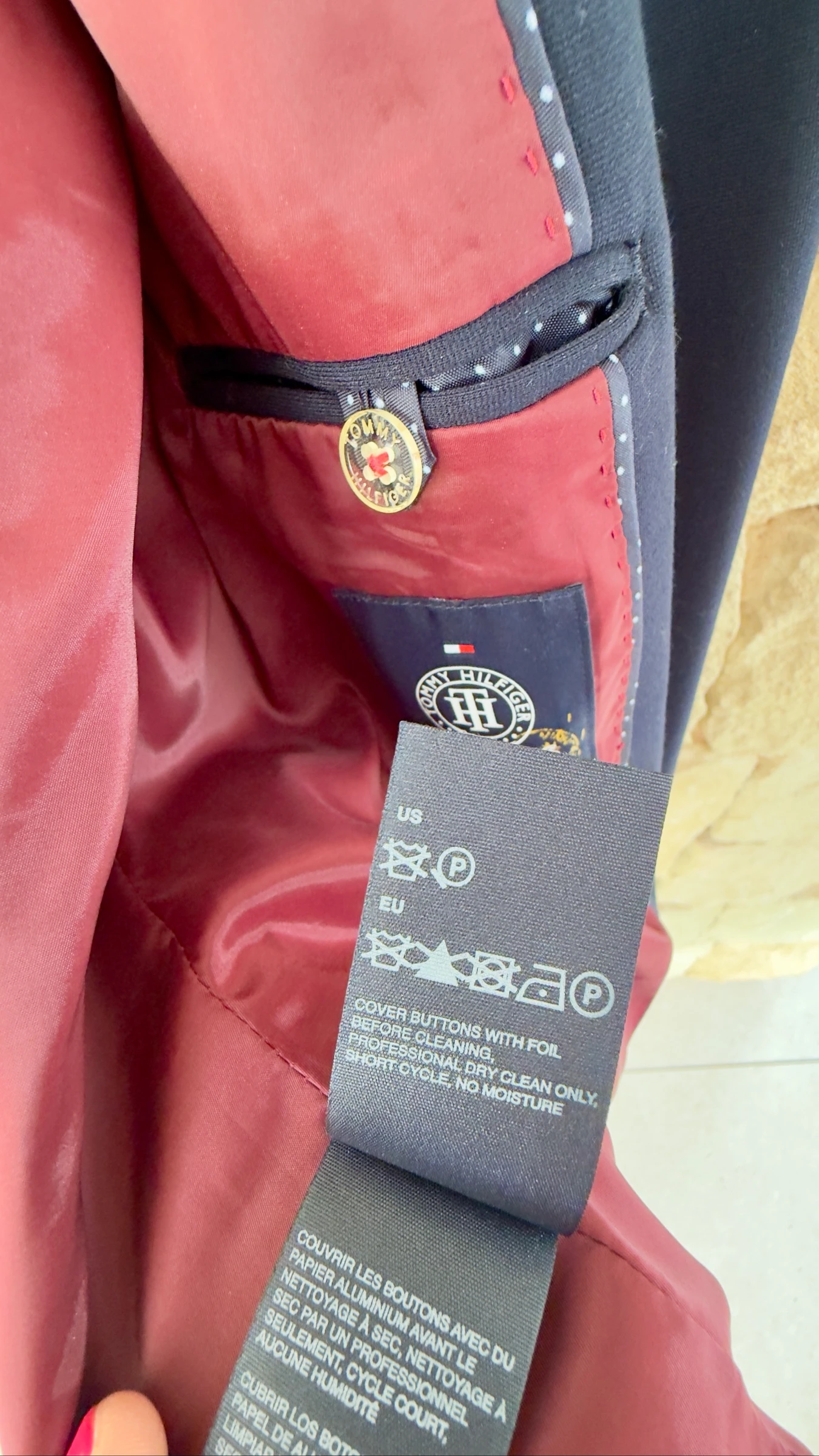Marineblauwe blazer dames maat EU 10 Tommy Hilfiger – photo 8